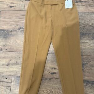 Anne Klein Tan Trousers Classic Straight-Leg Design